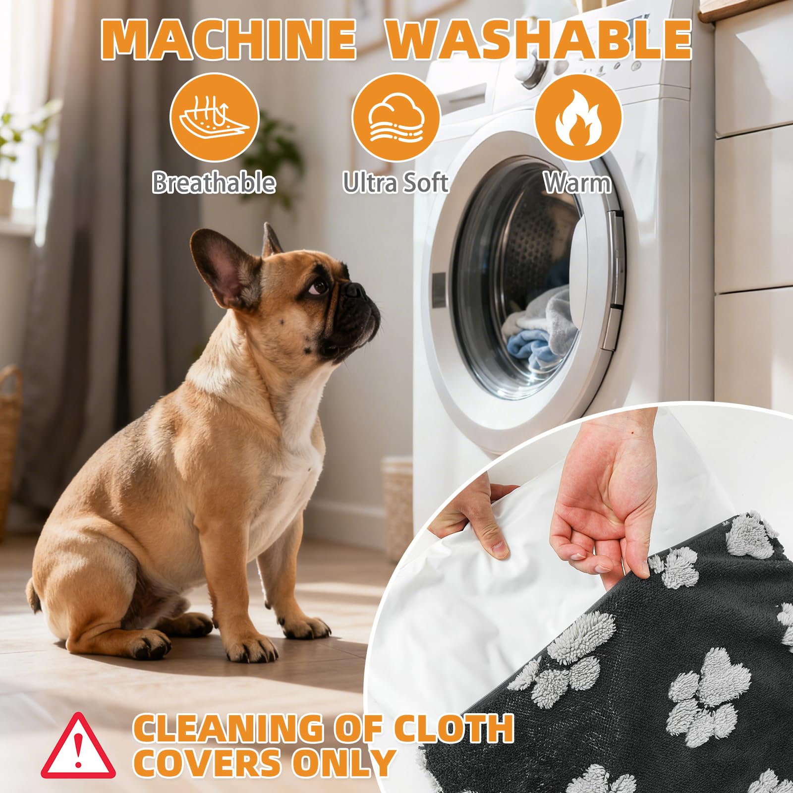 KOOLTAIL Coussin chauffant pour chien avec interrupteur intelligent amélioré, tapis chauffant pour animal domestique avec cordon anti-morsure, fonction constante, tapis de cage chauffant pour chiens