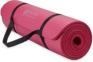 Gaiam Essentials Pink 2/5 Inch Thick Exercise Mat