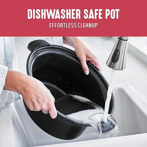 Miniatura 8 de GreenLife Olla de cocción lenta de 6 cuartos de galón, de cerámica no tóxica sin PFAS, antiadherente, extraíble, tazón interior, programable, apto