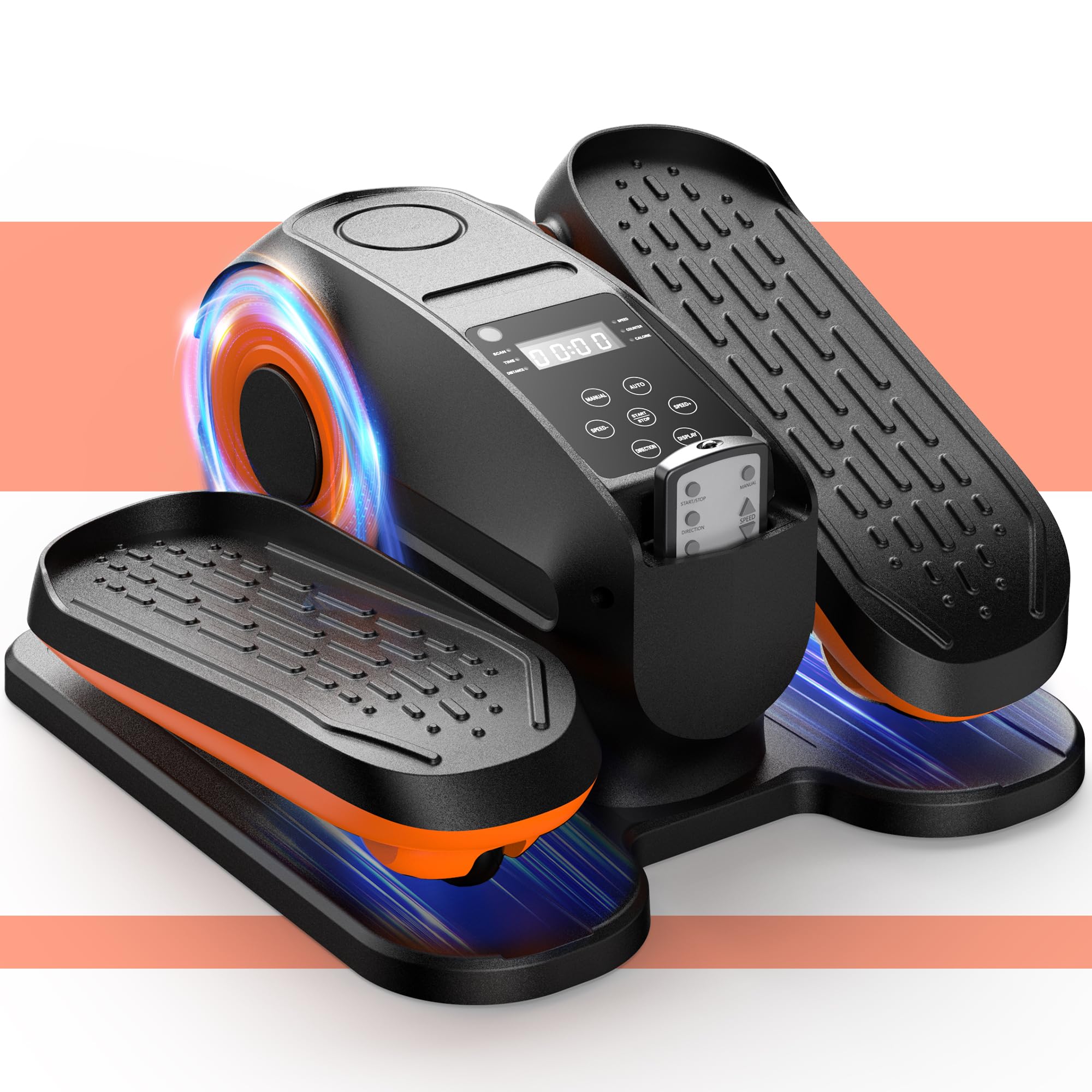 SIMILAR TO..Under Desk Elliptical, Electric Leg Exerciser as Seen on TV for Seniors with 12 Adjustable Speed, Quiet Portable Electric Seated Pedal Exerciser Machine with Remote Control for Home Office Orange