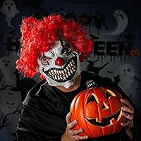 Vista 16 de YU FENG Máscara de disfraz para Halloween, mascarada, cosplay, fiesta divertida