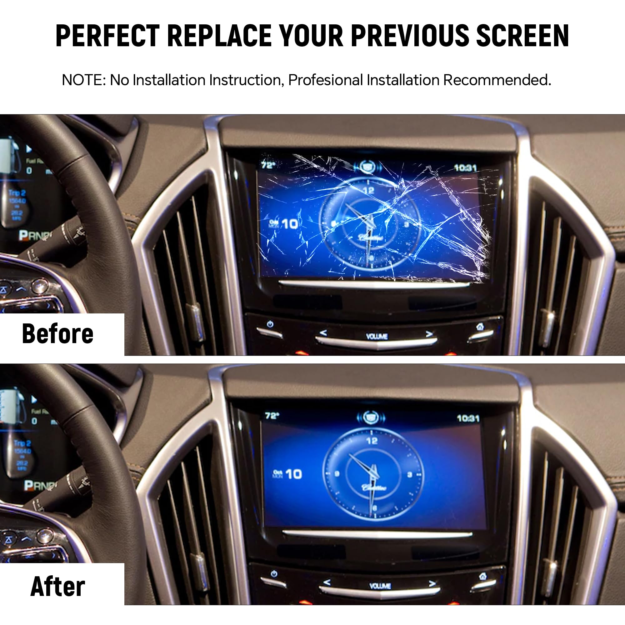 Cadillac CUE Écran tactile LCD avec cadre pour ATS CTS SRX XTS Escalade ESV 23243166, 20867045, 22912608