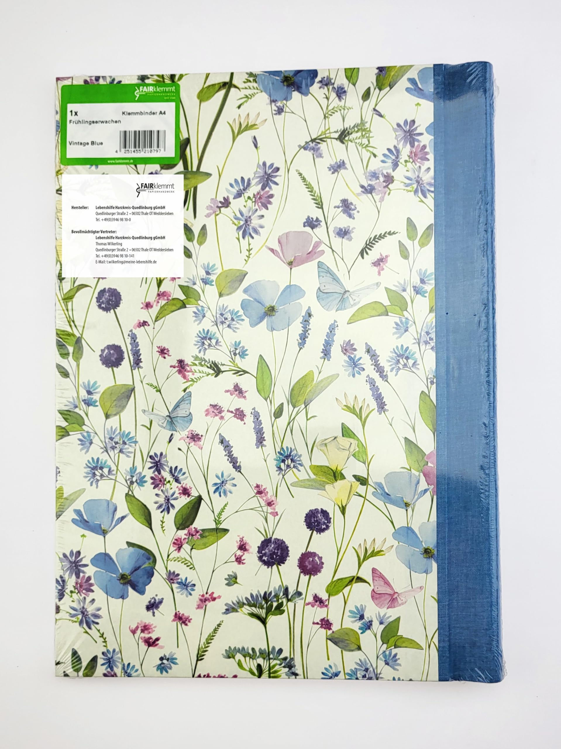 Klemmbinder Frühlingserwachen, A4, Blue, 150 Seiten, 30.8 cm x 30.8 cm
