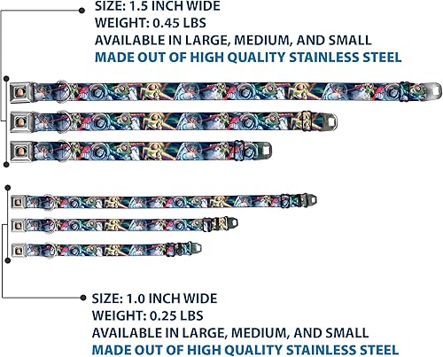 Miniatura 3 de Collar de perro hebilla de cinturón de seguridad Buzz Lightyear Action Poses apilado 9 a 15 pulgadas 1.0 pulgadas de ancho