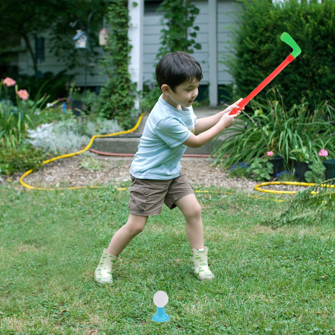 Ensemble de Golf Jouet pour Enfants, Mini Golf en Plastique Jeu de Balles Enfants Plein Air Jouet de Sport
