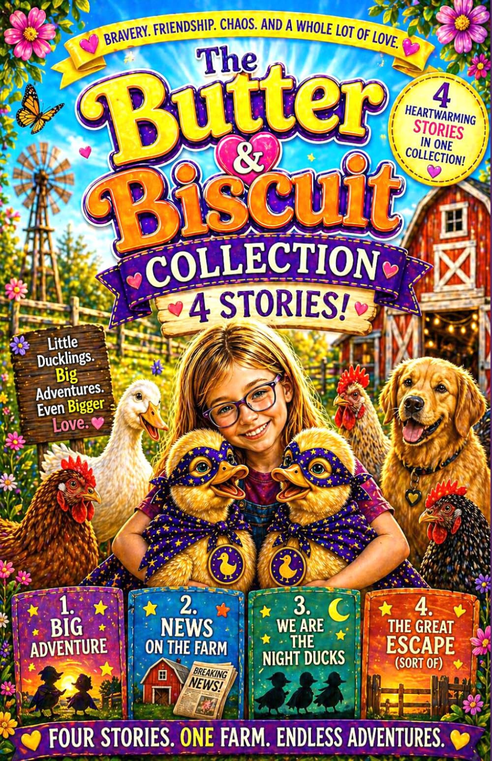 The Butter & Biscuit Collection: 4 Heartwarming Farm Adventure Stories About Friendship, Bravery, and Love (Butter & Biscuit Adventures)