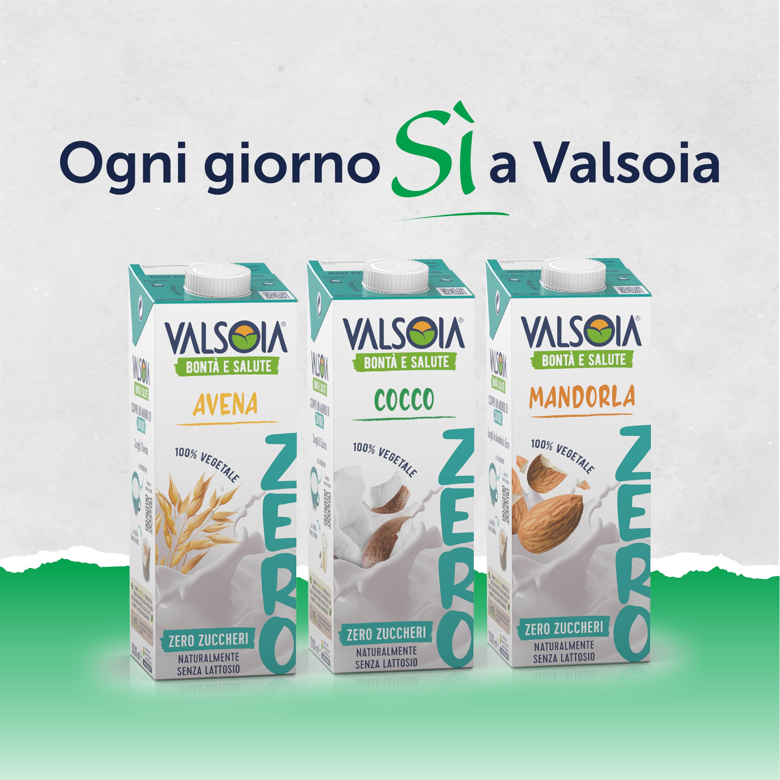 Valsoia - Bevanda Cocco Zero Zuccheri, Box da 10 Tetra Brik da 1000 ml, 100% Vegetale, Senza Lattosio, con Calcio e Vitamine, Ideale anche per Vegani, Vegetariani e Celiaci