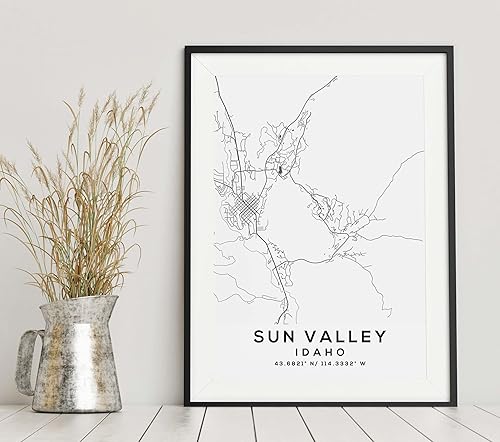 Miniatura 6 de Mapa de Sun Valley, Idaho, Light 2 (18x24)