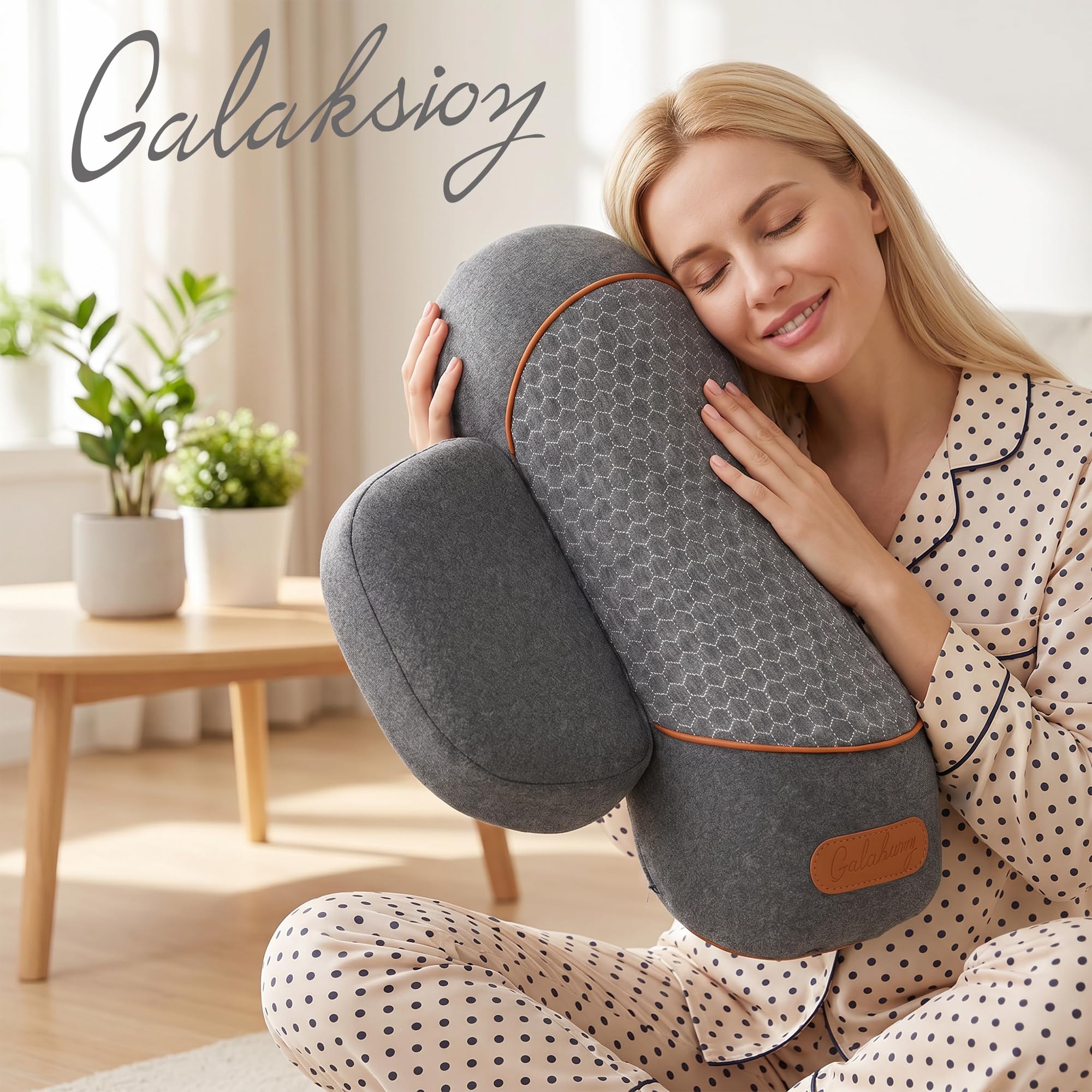TheraPillow Original Almohada masajeadora de cuello 3 en 1 con calor y tracción suave inalámbrica