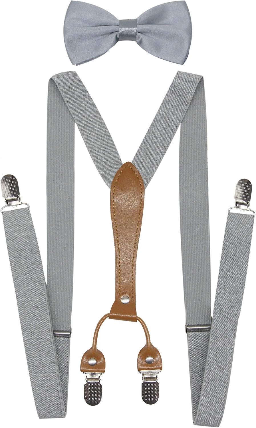 Men's Suspenders Bowtie Set Elastic Y Shape Style Women's Suspenders Bowtie For Wedding&Formal Events