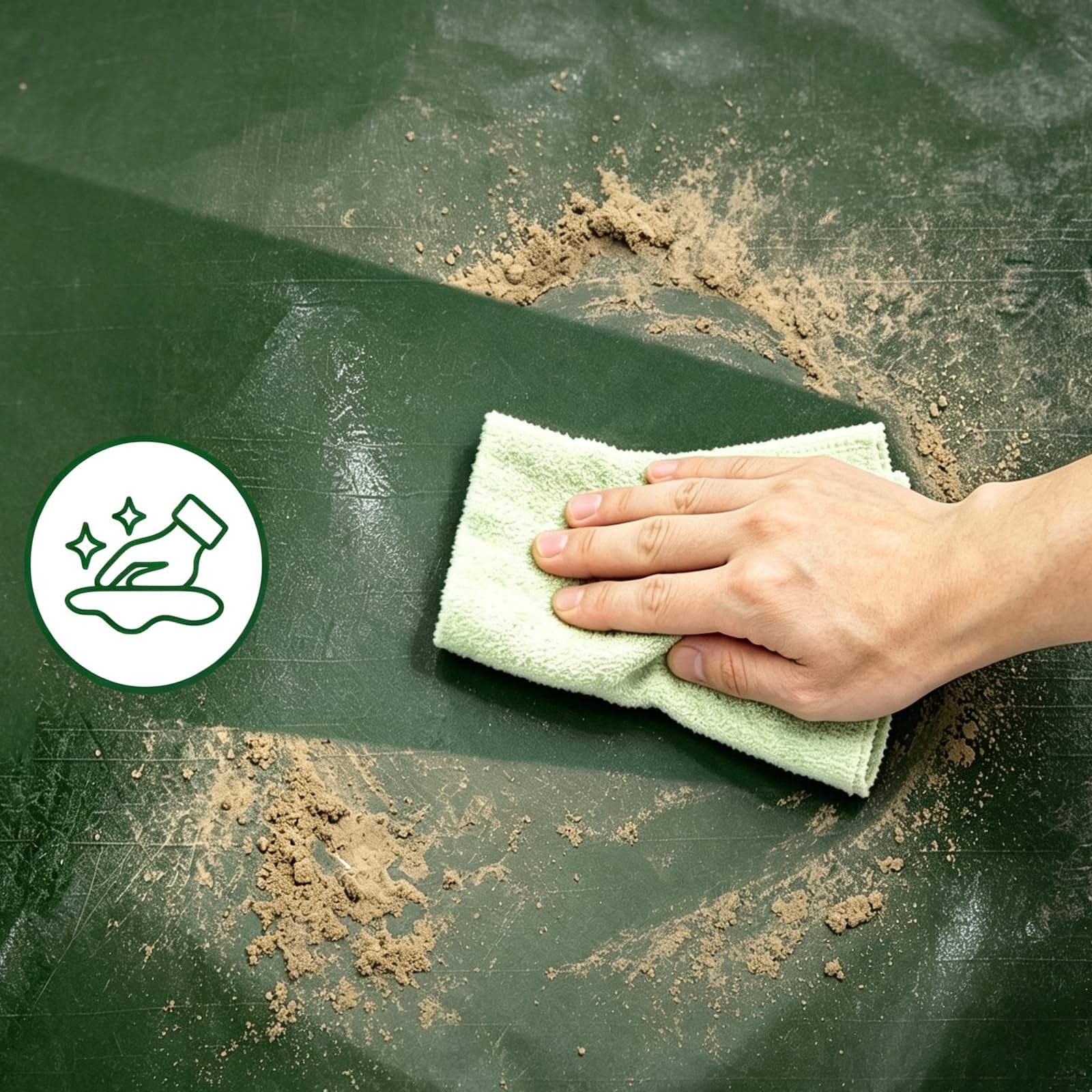 Dripex Bâche de Protection Exterieur 140g/m² Bâche à Oeillets Vert-argenté 5 x 6 m pour Bois, Meubles de Jardin, Voitures, Piscines Bâche Imperméable et Indéchirable