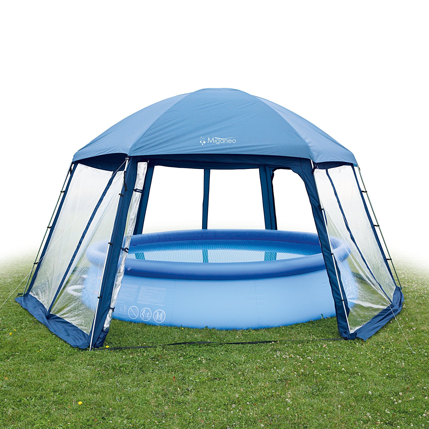 Miganeo Premium-Pavillion 500x433x250 cm zb. für Pool Zelt Metall Partyzelt Gartenpavillion PP93004