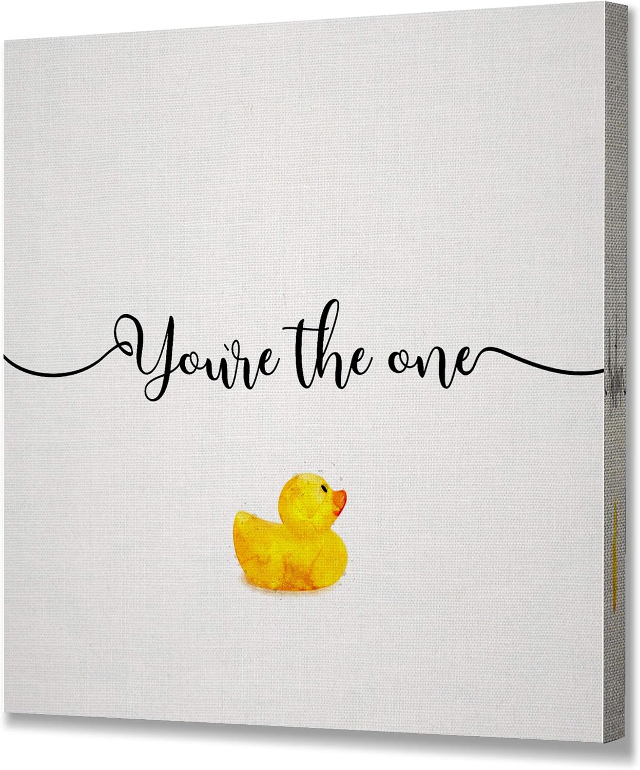 Renditions Gallery You're the one Rubber Ducky Bathroom Décor Gallery Wrapped Canvas Wall Art