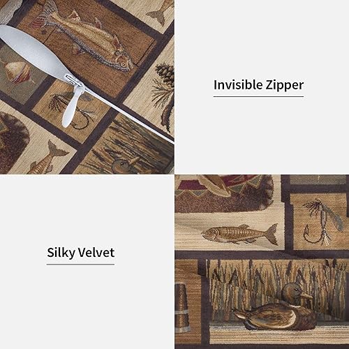 Miniatura 5 de Juego de 2 fundas de almohada cuadradas de 18 x 18 pulgadas, fundas de almohada decorativas de terciopelo suave, fundas de cojín cuadradas (45 x 45