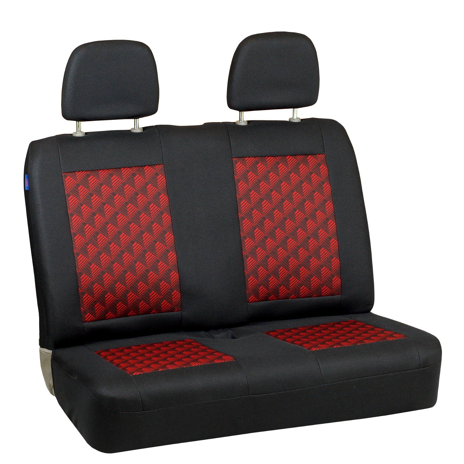 Fundas De Asiento para Nissan Vanette - Conjunto De Fundas 1+2 - Color Premium Negro con Efecto 3D Rojo