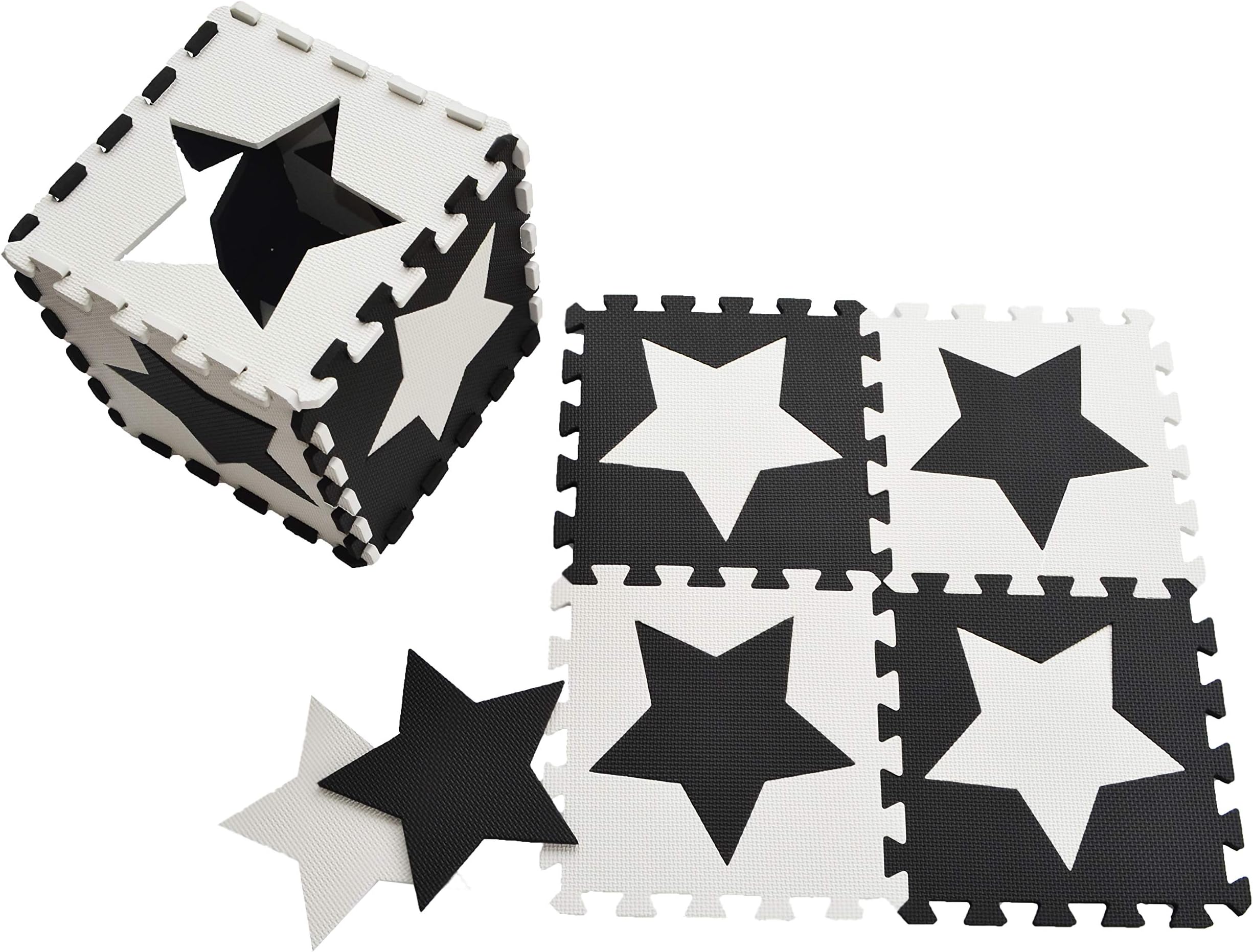 Happykiddoos jigsaw puzzle foam mat, play mat foam, lock puzzle children carpet, each mat has a dimension of 30 x 30 cm and 1 cm thickness