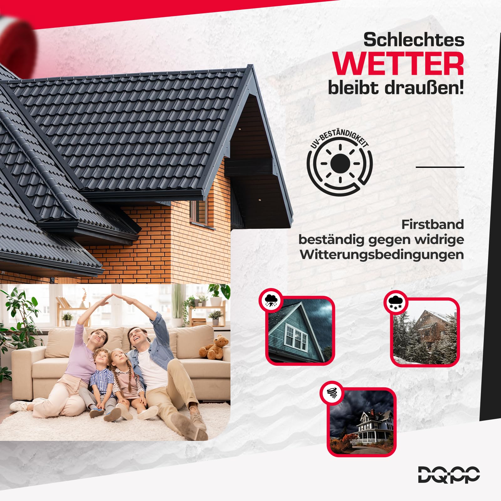 5m x 320mm Brun chocolat closoir ventilé RAL 8017
