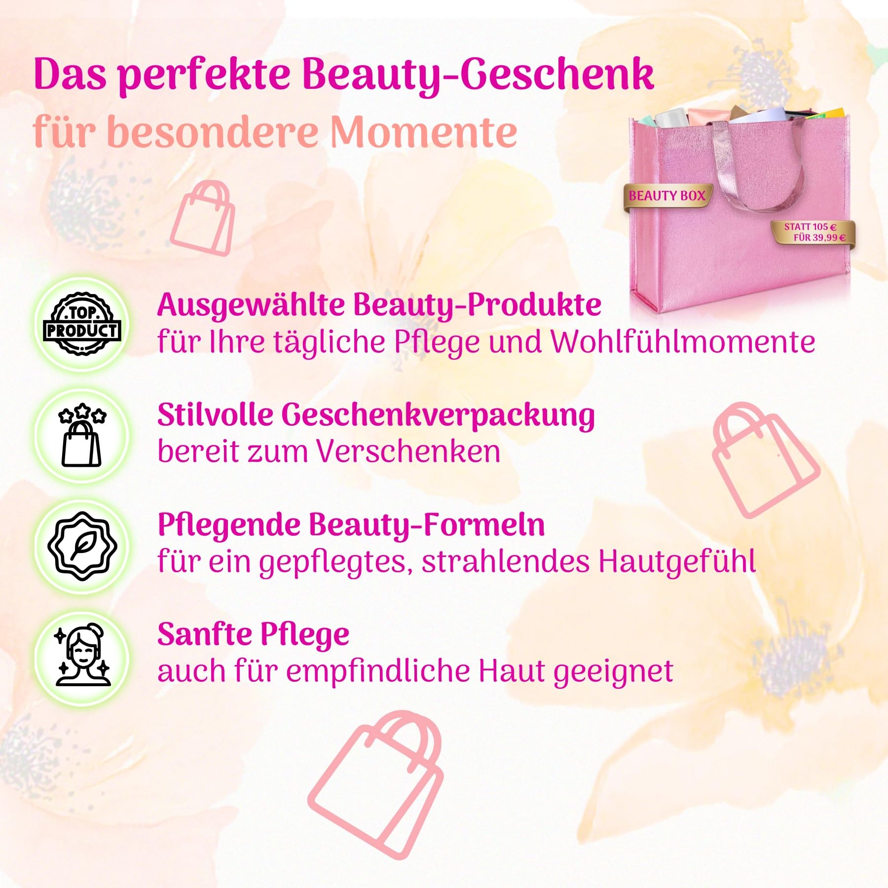 P-Beauty – pielęgnacja twarzy, pielęgnacja ciała i kosmetyki – Beauty Box z 10 luksusowymi produktami do pielęgnacji skóry i włosów – pudełko za 39,99 € zamiast 105 € – wysokiej jakości zestaw