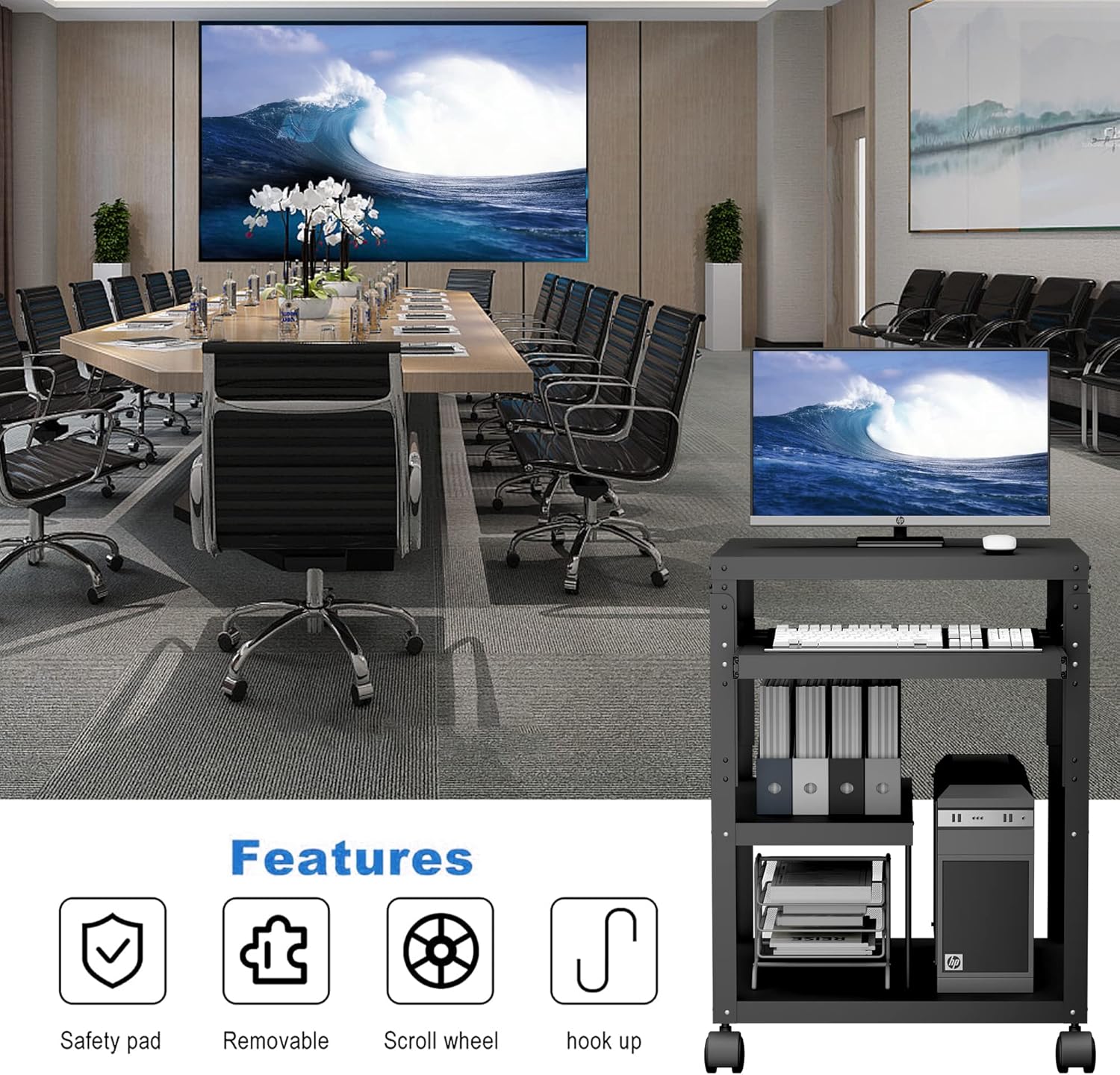 Portable AV Cart for Classrooms and Offices