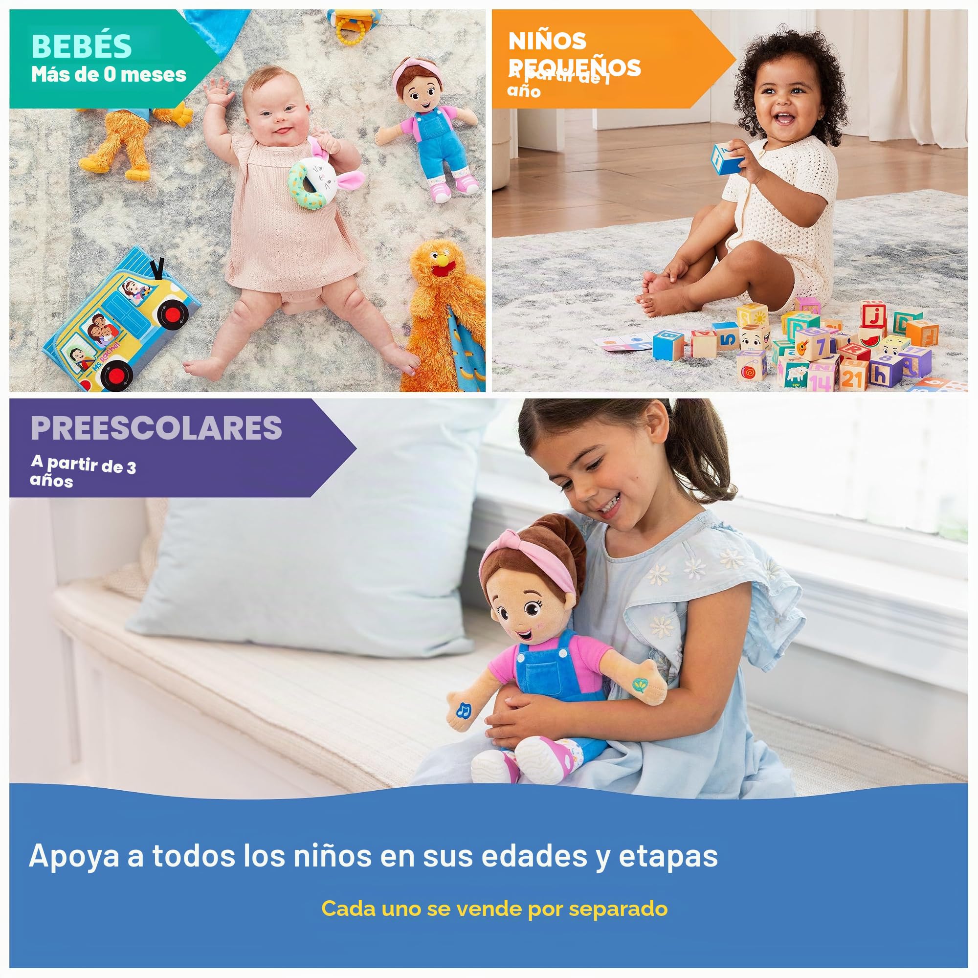 Ms. Rachel Muñeca Speak & Sing, Juguete Interactivo de 16 Pulgadas de Alto con 4 Canciones y más de 16 Frases, Juguetes para niños y niñas de 6 Meses a 3 años en adelante