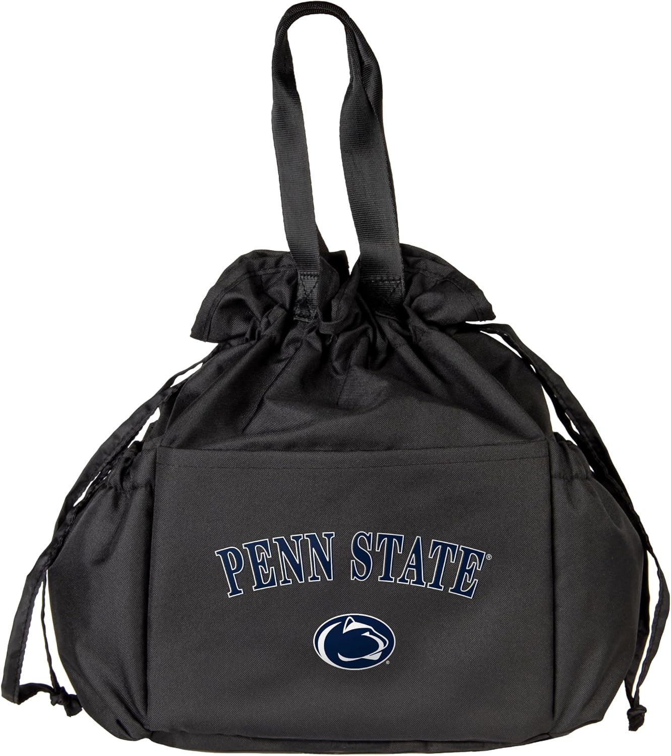 Logo Brands NCAA Penn State Nittany Lions Drawstring Lunch Cooler - Eco-Friendly Recycled Material, Portable Everyday Thermal Bag for Work, Tailgating, or Travel