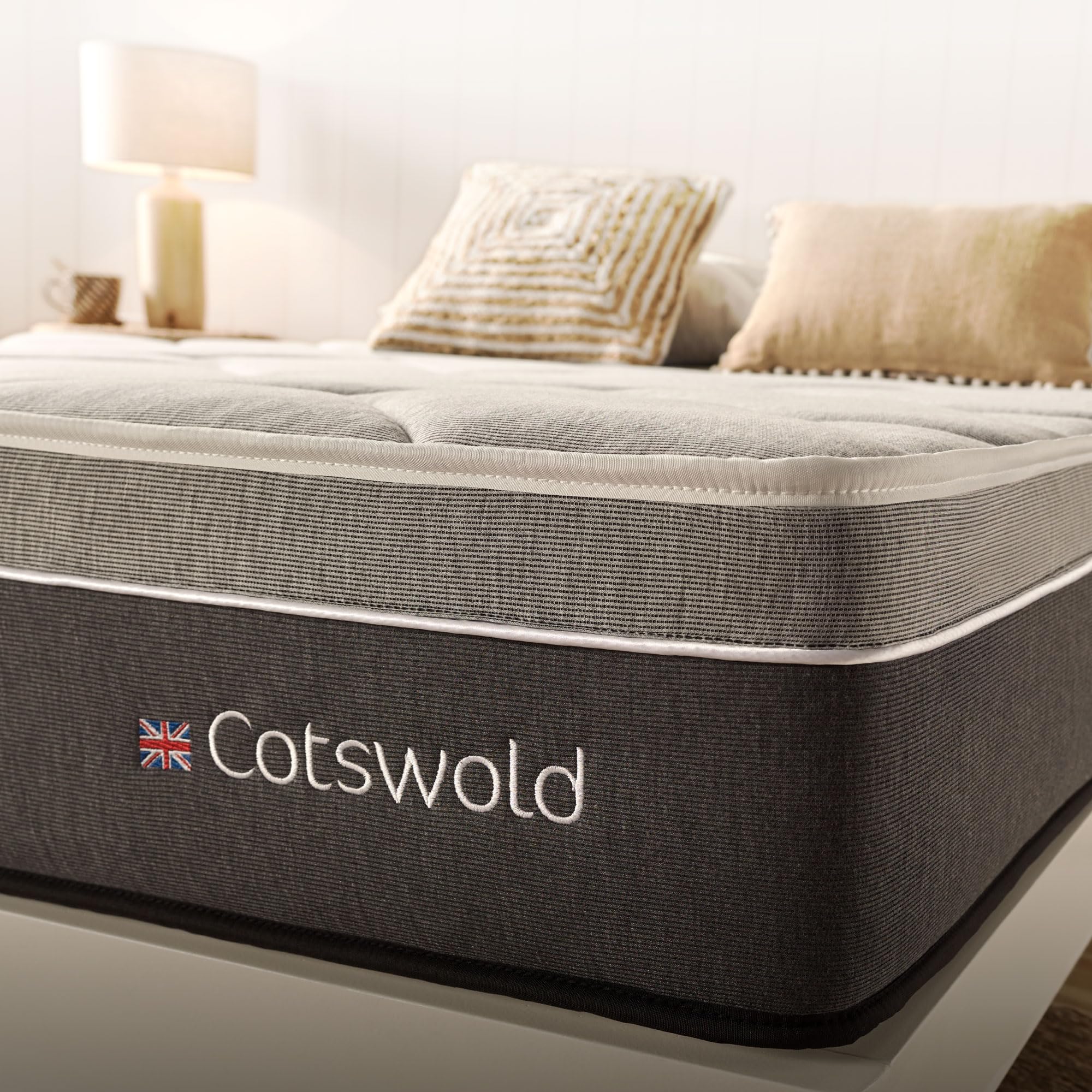 King Size Firm Orthopedic Support Mattress 5FT, 10 Inch Cooling Gel Memory Foam with Pressure Relief for Back Pain - OekoTex Certified, Aloe Touch Fabric Soft on Skin 150x200x26 cm, Cotswold