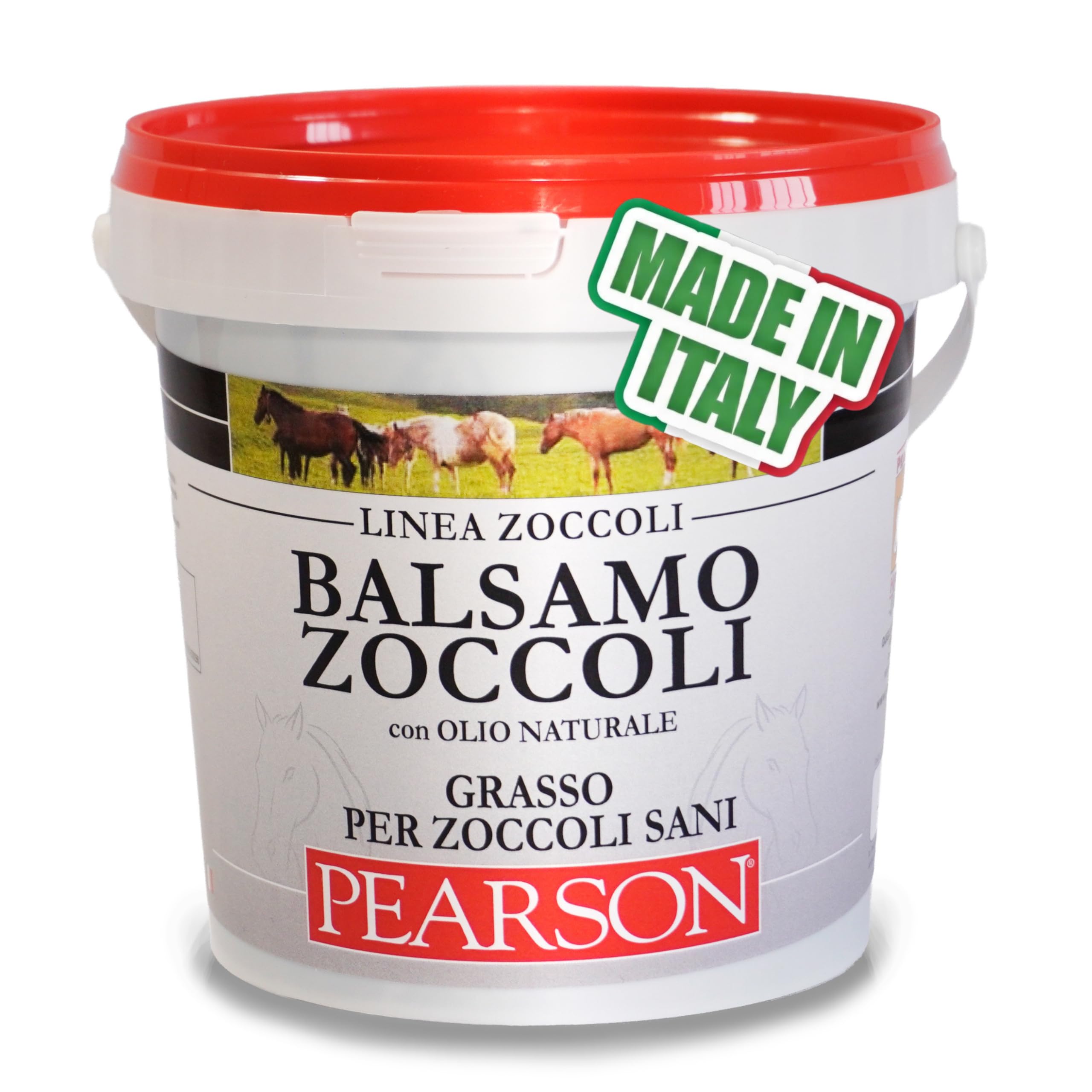 Pearson Balsamo Zoccoli 1000ml. Grasso per Zoccoli con Ingredienti Naturali. Rigenera, Protegge e Isola dagli Agenti Esterni. Mantiene Lo Zoccolo in Salute. Made in Italy