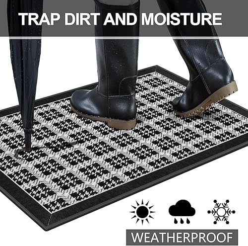 Miniatura 4 de Inslde - Tapete antideslizante y absorbente y resistente a la suciedad, tapete de entrada de bajo perfil para el interior de la casa, tapete lavable