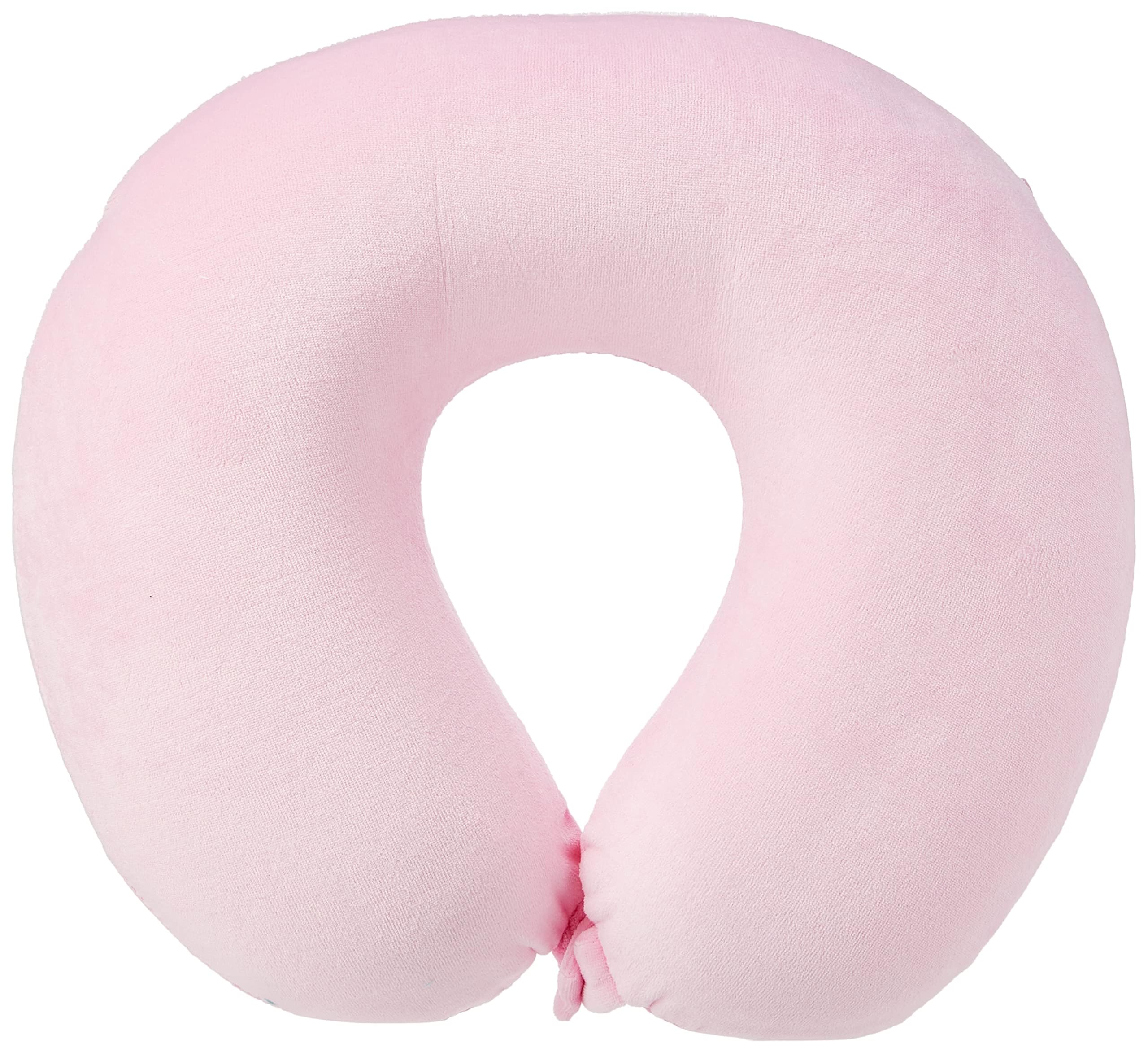 Aidapt Memory Foam Moulded Pressure Relief Neck Cushion. Comfort & Posture, Ideal for Travel. Supports the Head, Neck and Chin When Sleeping. Use for Plane, Train or Car Journeys. Travel Pillow Pink