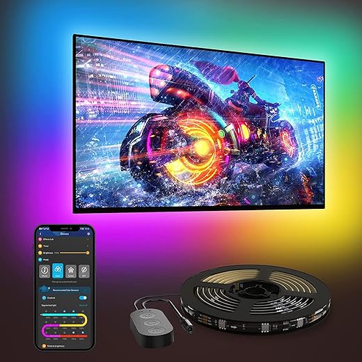 Govee Led TV Retroilluminazione, 3.8m RGBIC LED per TV da...