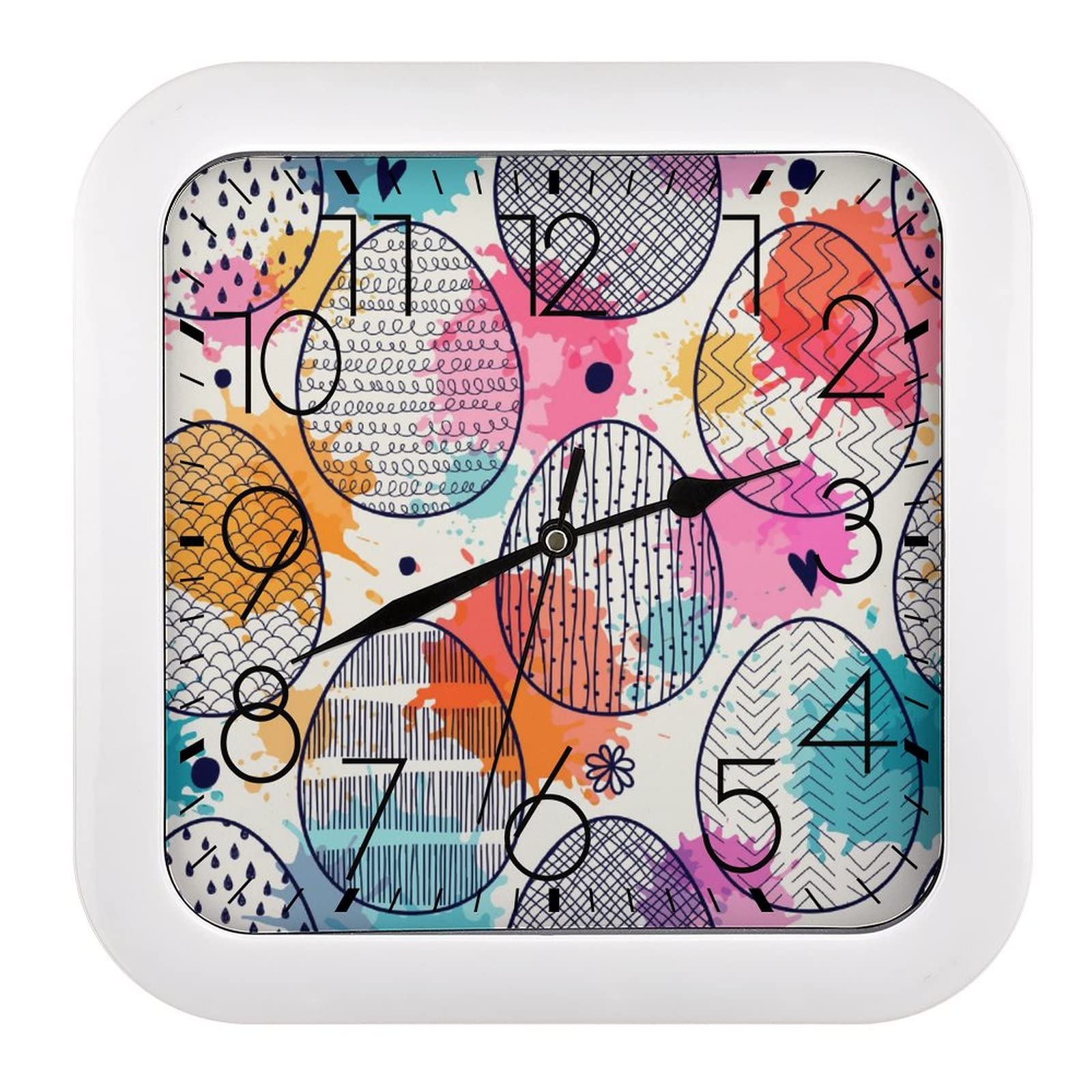 Pendule murale silencieuse contre le stress sonore : horloge moderne pour école et bureau