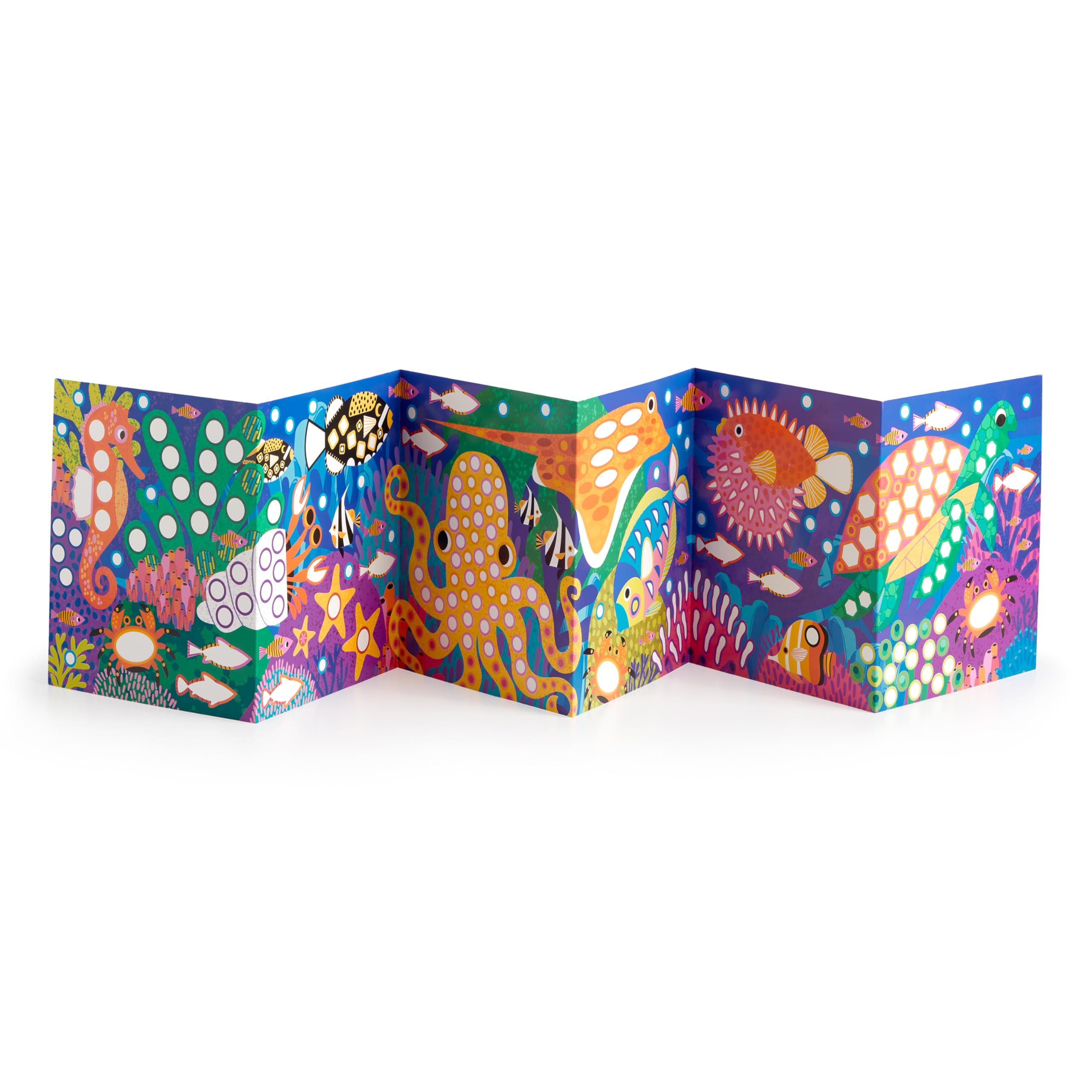 Mudpuppy Ocean Life - Sticker Sparkle Poster Activity Kit with Illustrations of Ocean Creatures for Children Ages 4 and Up - Image 4