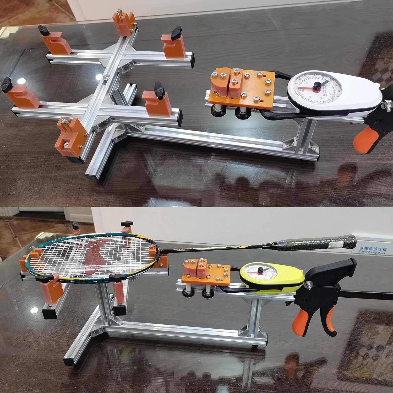 Home use Racket Frame stringing Machine 6-Point Fixed Point stringing Machine DIY Racket stringing Tool + Racket stringing aid