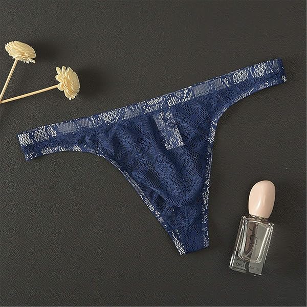 Yomie Culotte Ultra-Fine pour Hommes en Dentelle Transparente Douce Sexy String - 4