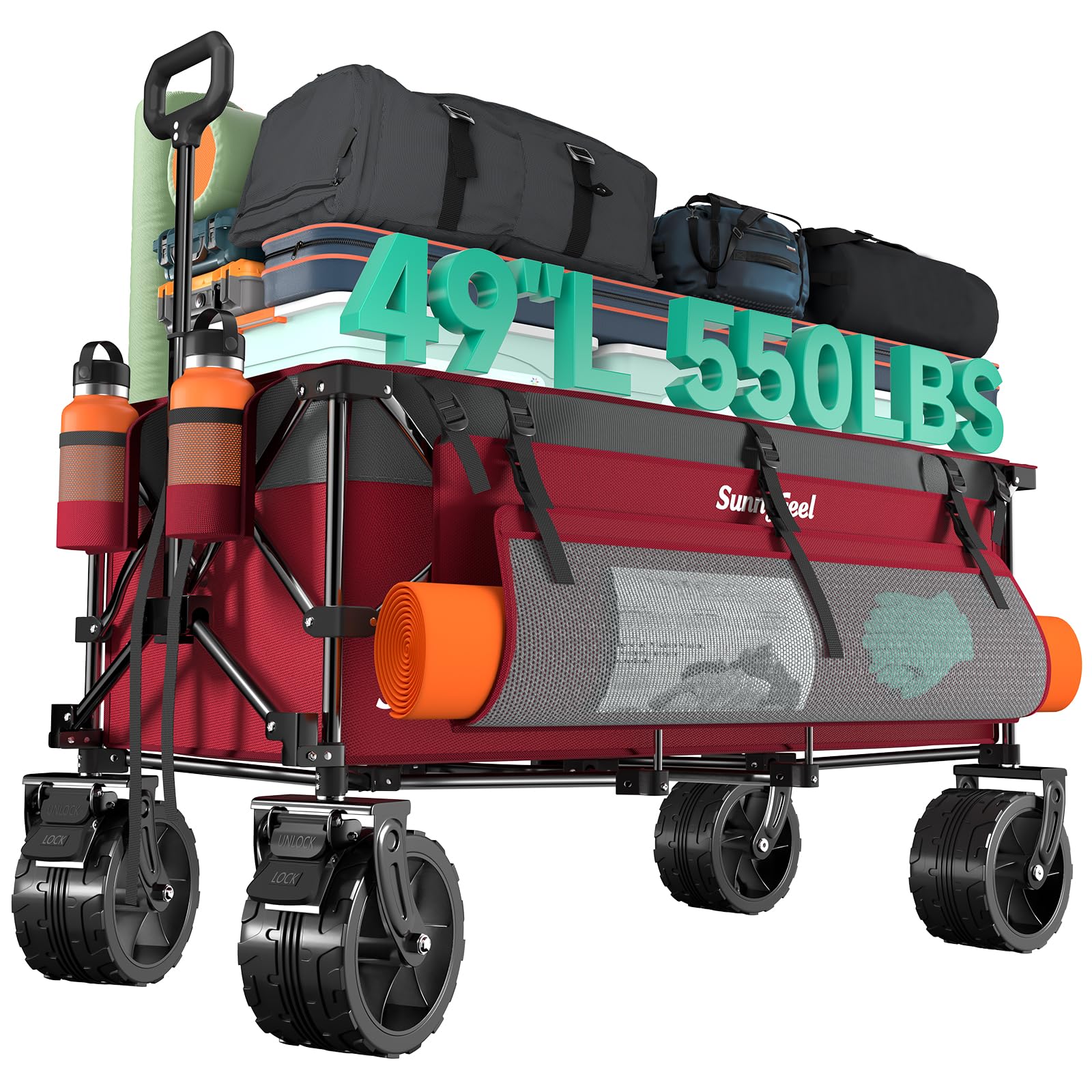 SUNNYFEEL 49 L Foldable Wagon Cart