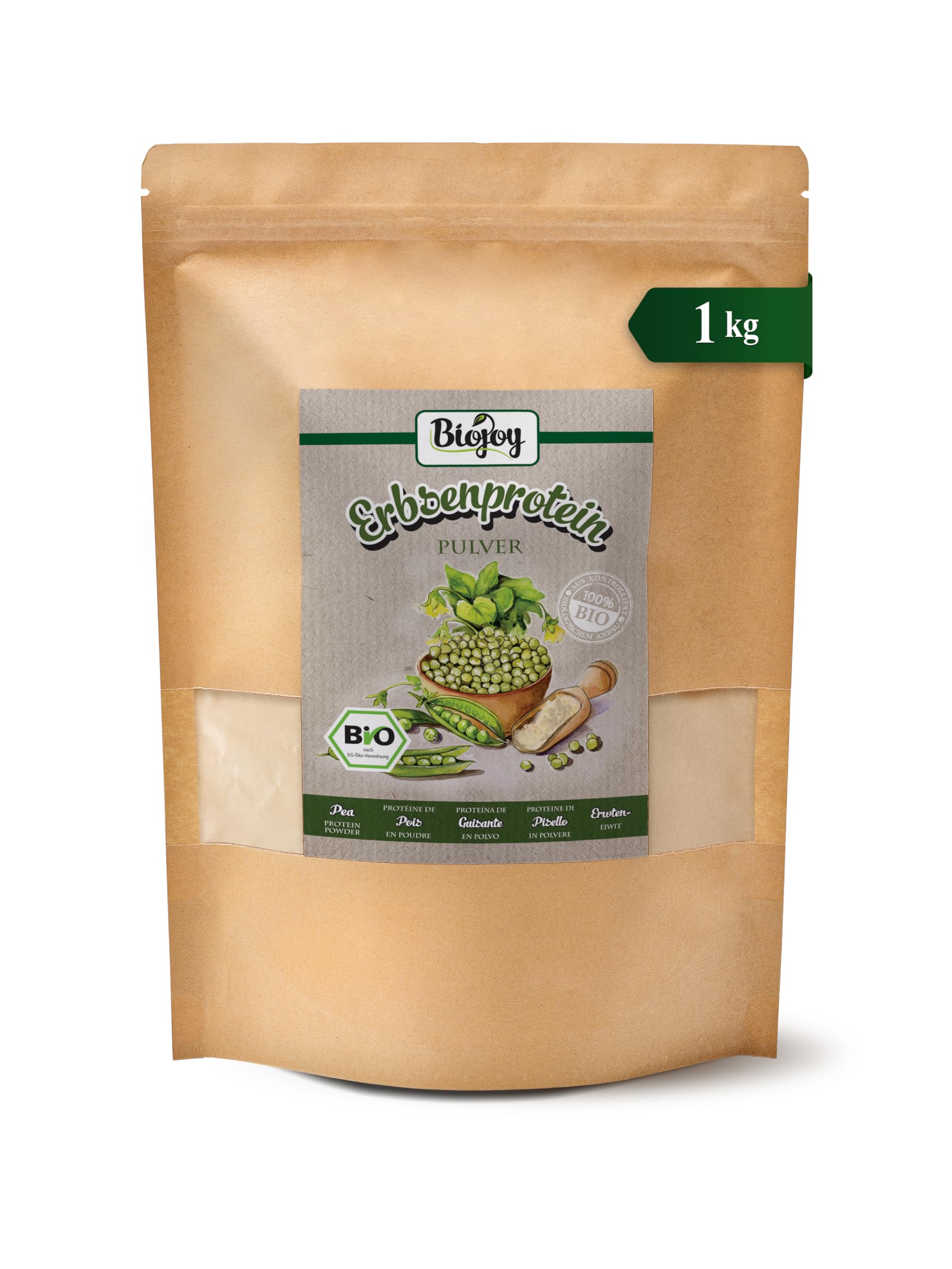 Biojoy BIO-białko groszku izolat, proszek białkowy (1 kg)
