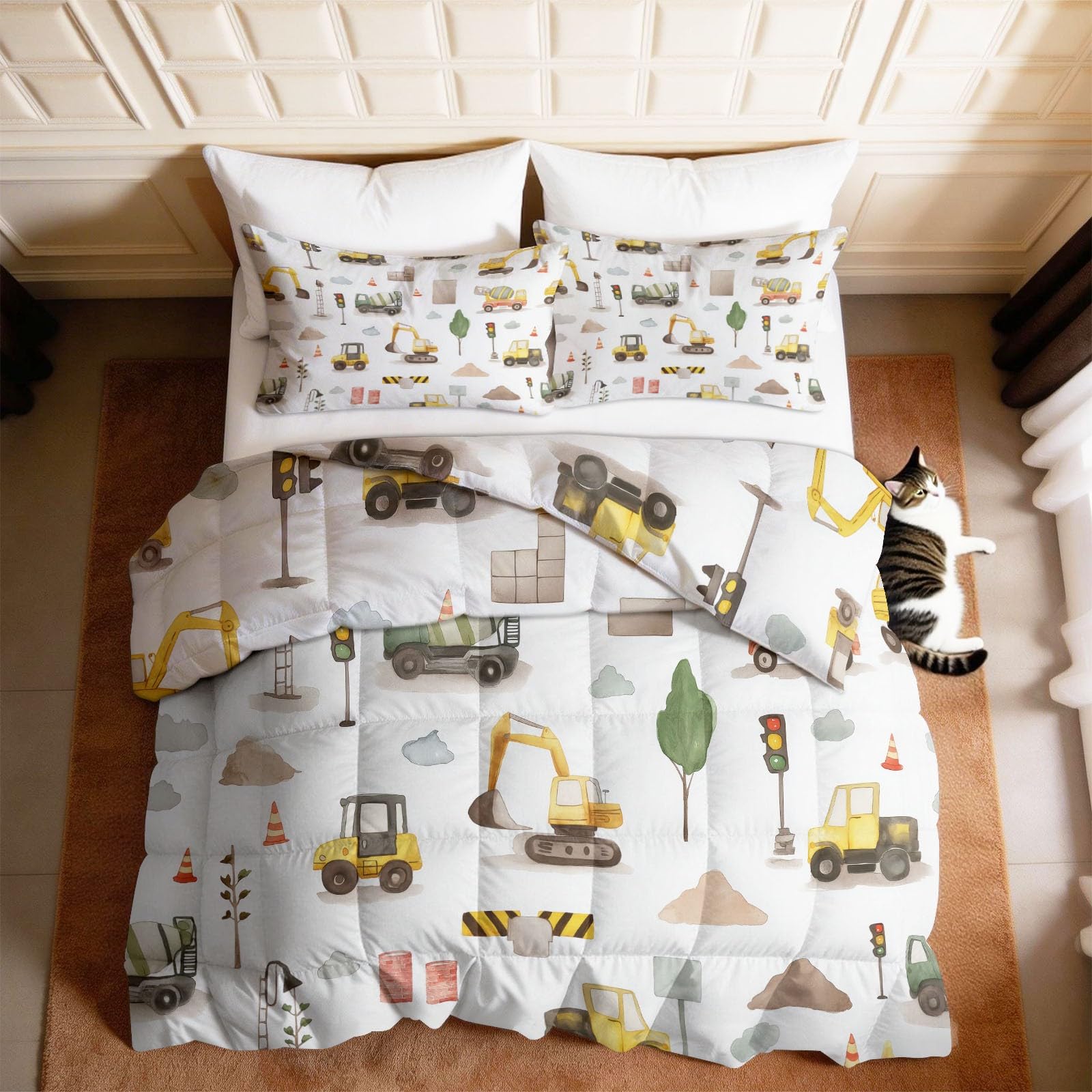 Edredón suave de 200x200 cm ligero y lavable a máquina con diseño de dibujos animados
