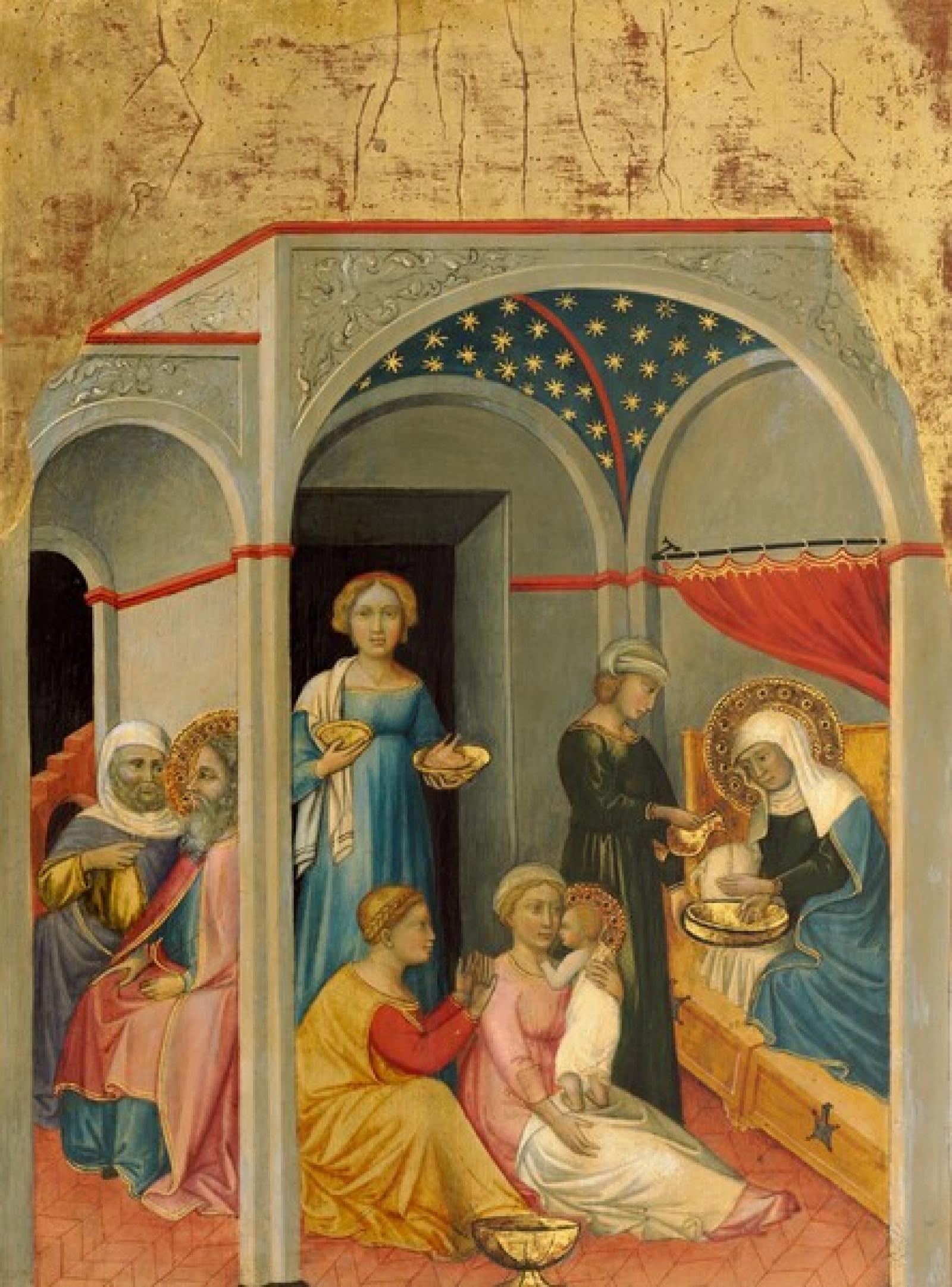 ARTXLXXBN Famous Painting Canvas Artwork Graffiti Print the Nativity of the Virgin Portrait Canvas Image for Home Decor 60x90cm