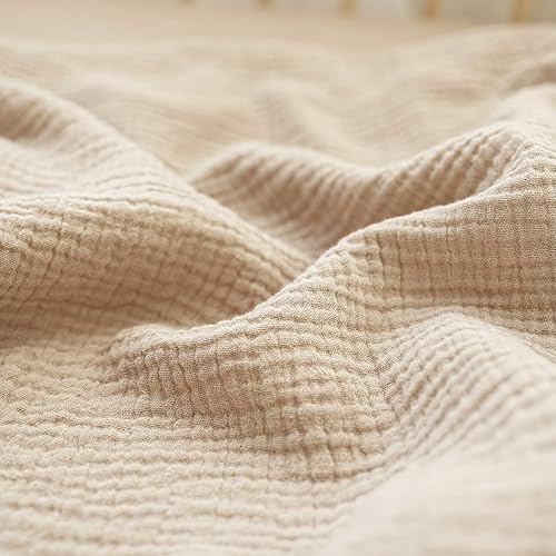 Miniatura 4 de Konssy 2 sábanas bajeras de muselina para cuna, 100% algodón, para colchón de cuna estándar (28 x 52 pulgadas), suaves y transpirables para niños y