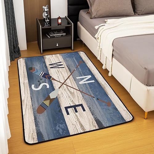 Miniatura 4 de jejeloiu Lake Rules - Alfombra decorativa de área con texto en inglés "Welcome to The Lake" para sala de estar, dormitorio, decoración de casa de