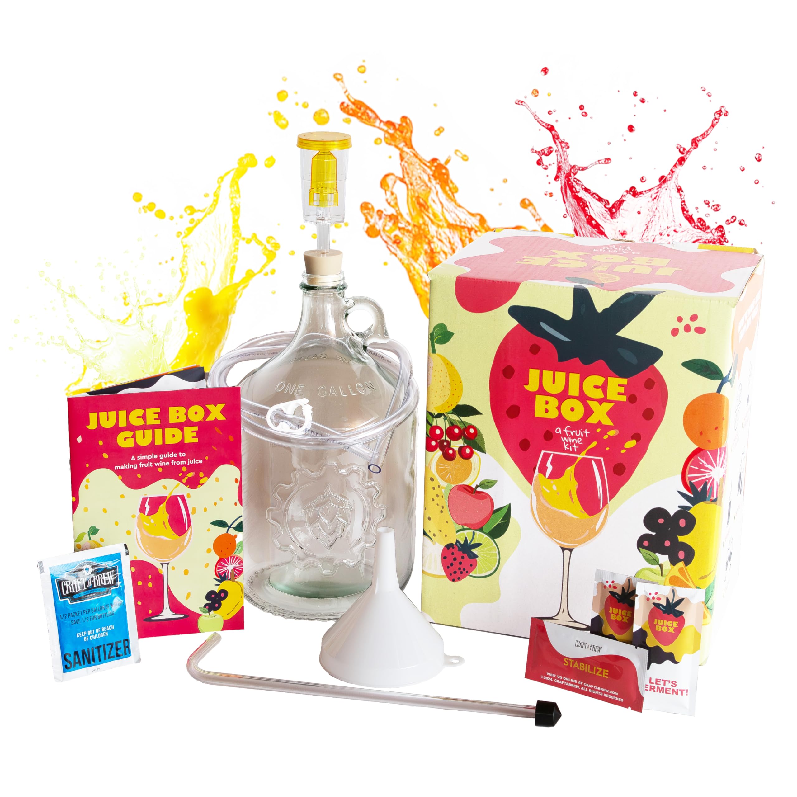 Amazon.com: Craft A Brew - Juice Box - A Fruit Wine Making Kit - Easy for  Beginners - At Home Wine Making Kit - Includes Ingredients & Reusable  Equipment