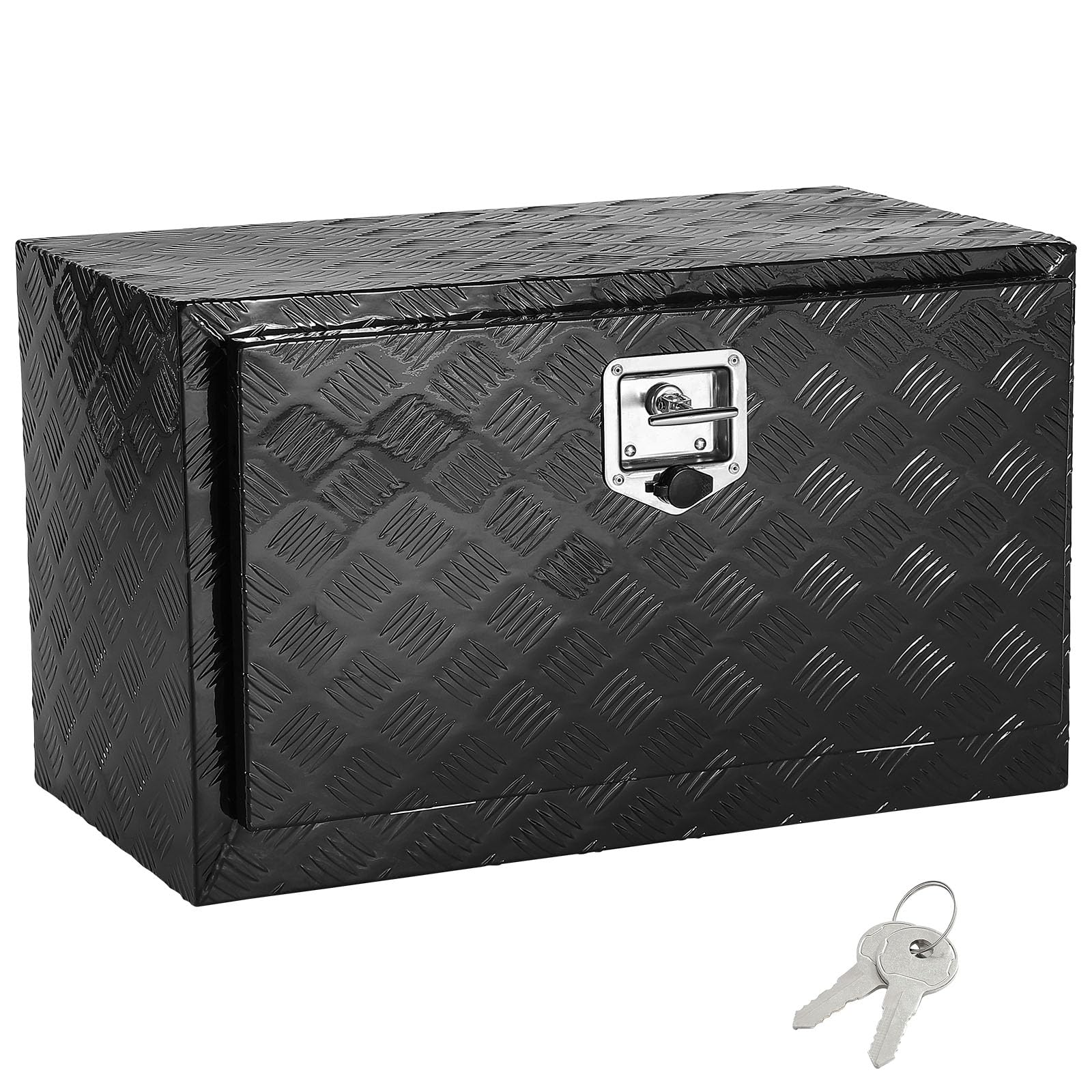 VEVOR Boîte à Outils pour Camion 91,4x43,2x45,7 cm, Coffre Sous-Châssis Fixation Inférieure, Caisse de Stockage en Aluminium avec Serrure et Clés, Étanche, pour Remorques Pick-up Fourgonnettes