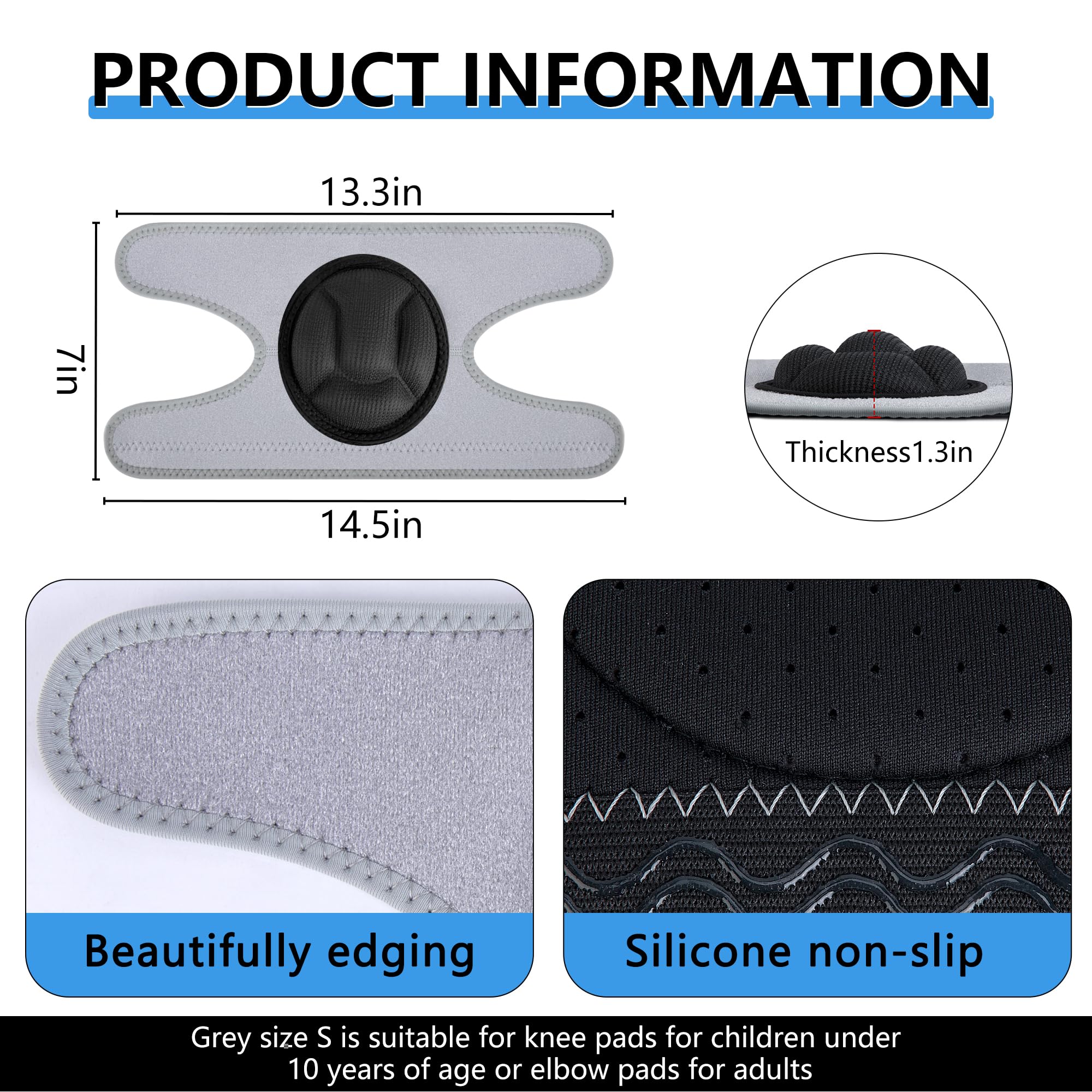 Shupakul 2 Pairs Ski Protective Knee Pads Elbow Pads,Thickened Ski Knee Pads Elbow Pads Set for Kid & Adult,Non-Slip Ski Skating Protective Gear for Skiing Snowboarding Outdoor Sport Protection