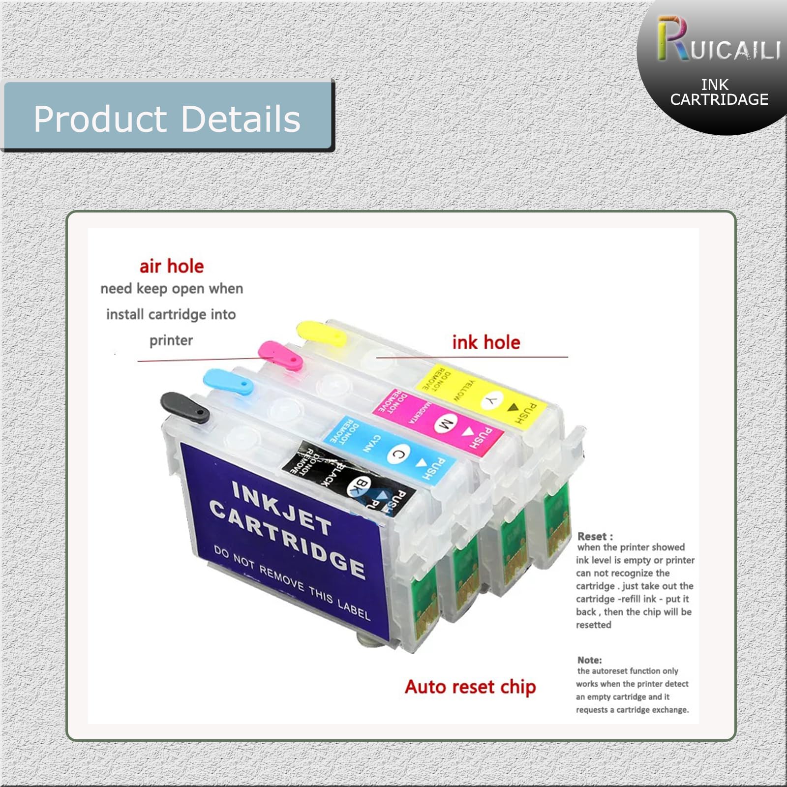 T0961-T0969 Tintenpatrone, 9 Farben, kompatibel mit Epson T0961, Ersatz für Eingabestift R2880,9 Pack (BK, C, M, Y, LC, LM, LK, MBK, LLK)