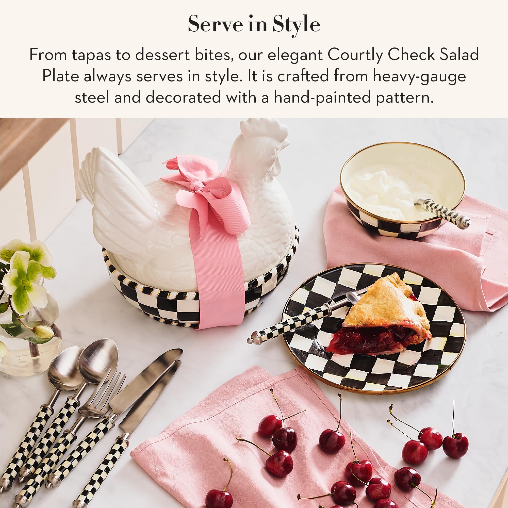 Amazon.com | MACKENZIE-CHILDS Enamel Salad and Dessert Plate