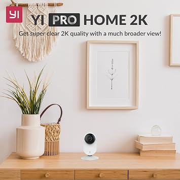 YI 2K 3MP Home Security Camera, Indoor Camera with Person, Vehicle, Animal Detection, Phone App for Baby, Pet, Dog, Monitoring, Compatible with Alexa