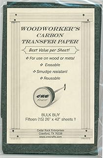 Bulk Buy Carbon Transfer Tracing Paper for Woodworking Patterns (15 Sheets - 26" X 42" Per Sheet)
