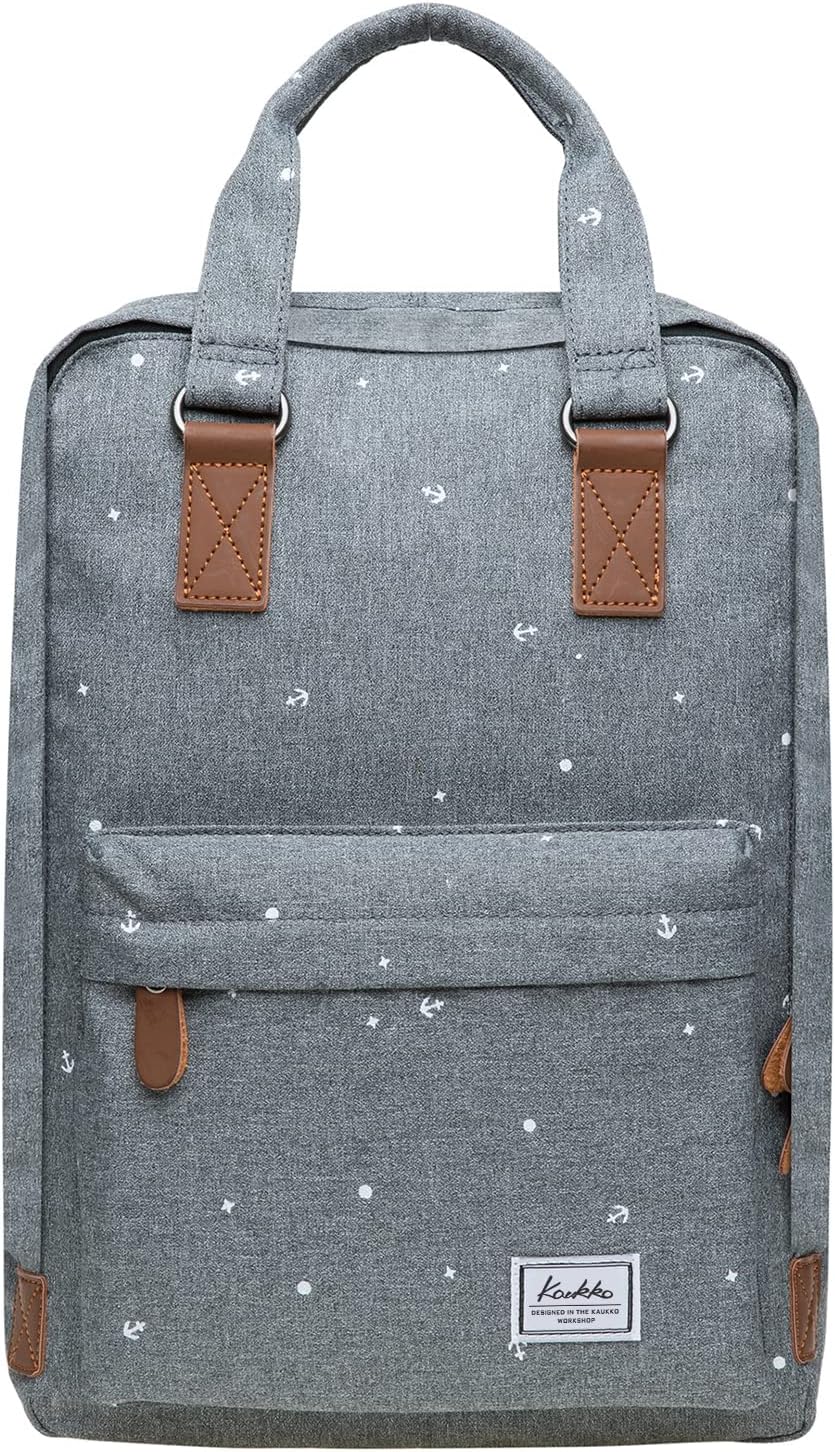KAUKKO Stylish Oxford Fabric Backpack Travel Rucksack lightweight Hiking Bag Satchel(1007-3-Grey)