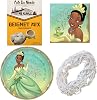 Princess and the Frog Birthday Party Pack- Cafe du Monde Beignet Mix, 8 Plates, 16 Napkins, and 12 Mardi Gras Princess Pearl Bead Necklaces