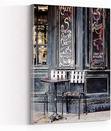 Canvas Wall Art,Large Wall Decor,St Regis Paris Café,Paris Photography,French Kitchen Decor,Paris Decor,Vintage French Bistro,Ile Saint Louis,Wall ...